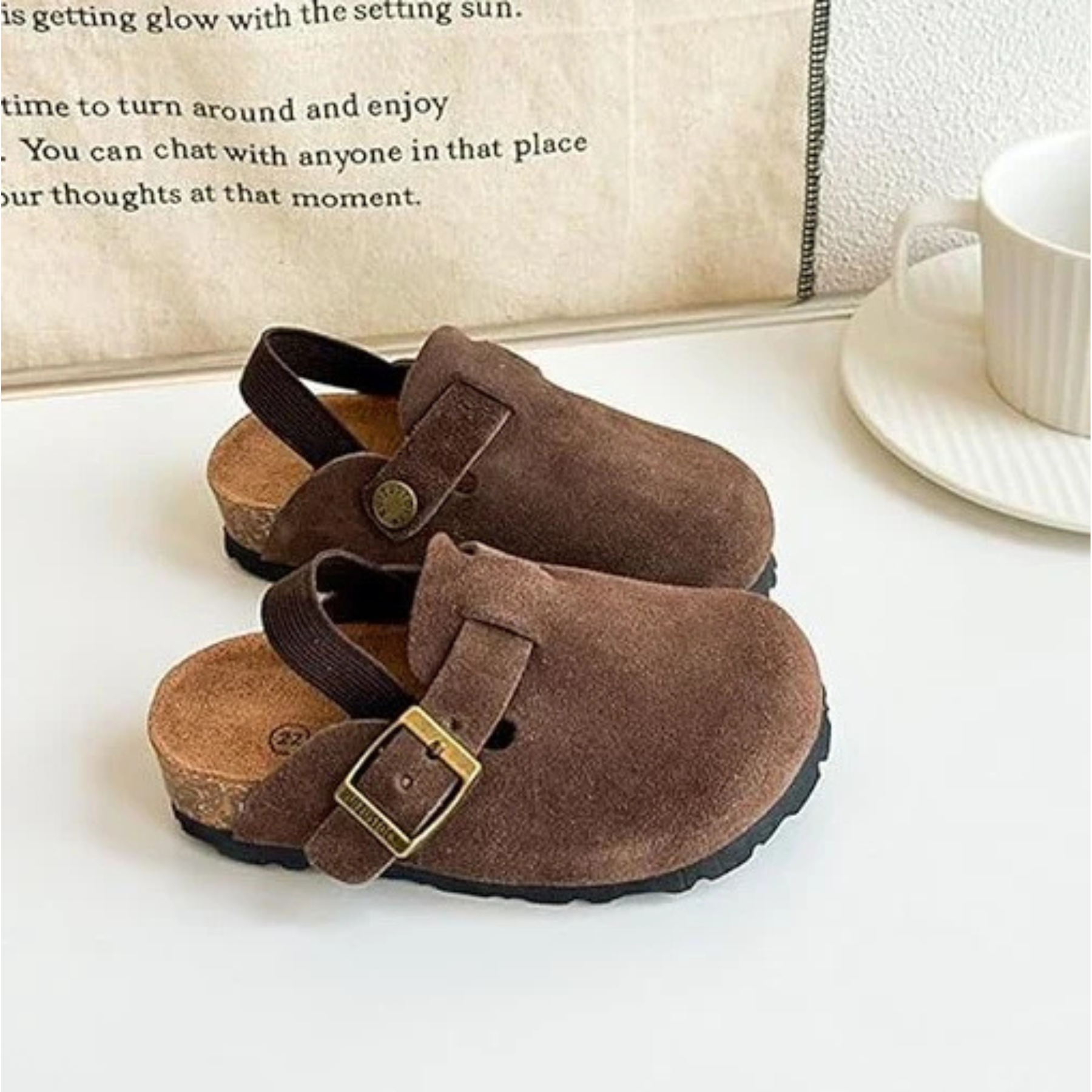 Kids Suede Clogs